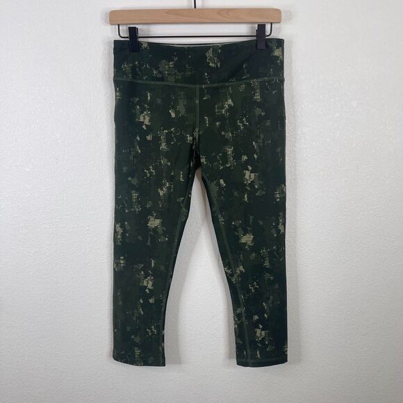 Marika Sport Womens Leggings Size M 8-10 7/8 Length Green Yoga Running Cheer‎ - Picture 1 of 7